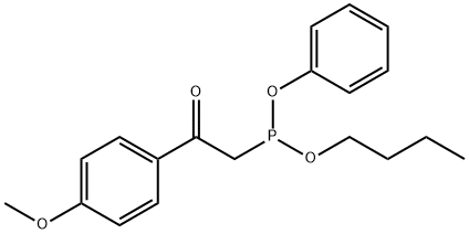 [2-(4-Methoxyphenyl)-2-oxoethyl]phosphonous acid butylphenyl ester Struktur