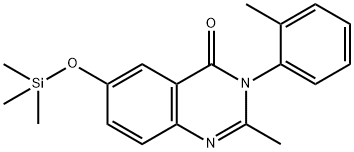 4(3H)-Quinazolinone, 2-methyl-3-(2-methylphenyl)-6-[(trimethylsilyl)ox y]- Struktur