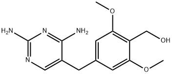 [4-[(2,4-diaminopyrimidin-5-yl)methyl]-2,6-dimethoxy-phenyl]methanol Struktur