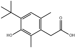 2-(4-tert-Butyl-3-hydroxy-2,6-dimethylphenyl)acetic acid Struktur