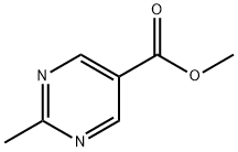 5-Pyrimidinecarboxylic acid, 2-methyl-, methyl ester (7CI,8CI,9CI) Struktur