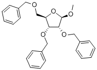 Methyl 2,3,5-tri-O-benzyl-beta-D-ribofuranoside Struktur