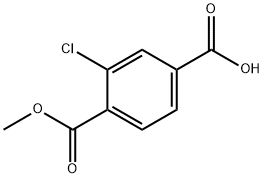 3-chloro-4-(methoxycarbonyl)benzoic acid Struktur