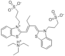 3-(3-SULFOPROPYL)-2-(2-(3-(3-SULFOPROPYL)-2(3H)-BENZOTHIAZOLYLIDENE)-METHYL)-1-BUTENYL)-BENZOTHIAZOLIUM HYDROXIDE, INNER SALT,TRIETHYLAMINE SALT Struktur