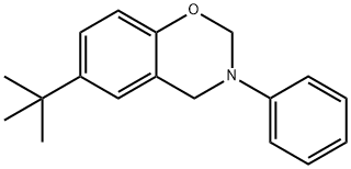 3-Phenyl-6-tert-butyl-3,4-dihydro-2H-1,3-benzoxazine Struktur