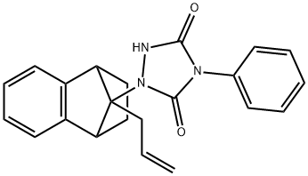 4-Phenyl-1-[1,2,3,4-tetrahydro-9-(2-propenyl)-1,4-methanonaphthalen-9-yl]-1,2,4-triazolidine-3,5-dione Struktur