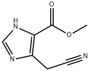 1H-Imidazole-5-carboxylic acid, 4-(cyanomethyl)-, methyl ester Struktur