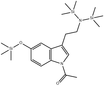 N,N-Bis(trimethylsilyl)-1-acetyl-5-[(trimethylsilyl)oxy]-1H-indole-3-ethanamine Struktur