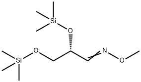 Propanal, 2,3-bis[(trimethylsilyl)oxy]-, O-methyloxime, (S)- Struktur