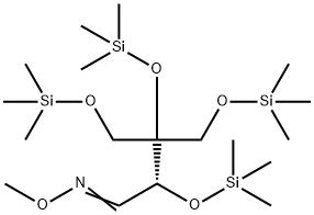 (S)-2,3,4-Tris[(trimethylsilyl)oxy]-3-[[(trimethylsilyl)oxy]methyl]butanal O-methyl oxime Struktur