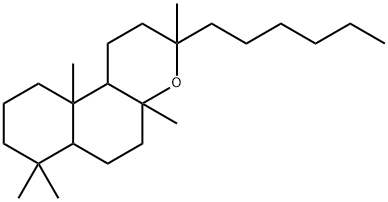 3-Hexyldodecahydro-3,4a,7,7,10a-pentamethyl-1H-naphtho[2,1-b]pyran Struktur