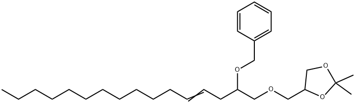 2,2-Dimethyl-4-[[(2-phenylmethoxy-4-hexadecenyl)oxy]methyl]-1,3-dioxolane Struktur