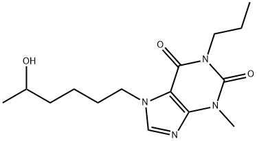 1-propyl-3-methyl-7-(5-hydroxyhexyl)xanthine Struktur