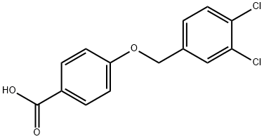 4-[(3,4-DICHLOROBENZYL)OXY]BENZENECARBOXYLIC ACID Struktur