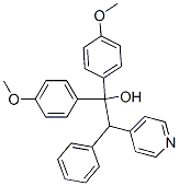 1,1-Di(4-methoxyphenyl)-2-phenyl-2-(4-pyridyl)ethanol Struktur