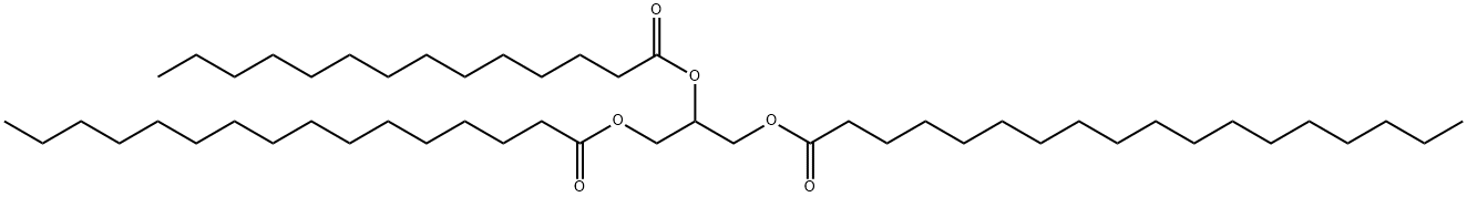 1,2,3-Propanetriol=1-palmitate 2-myristate 3-stearate Struktur