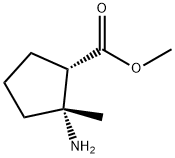 Cyclopentanecarboxylic acid, 2-amino-2-methyl-, methyl ester, (1S,2R)- (9CI) Struktur