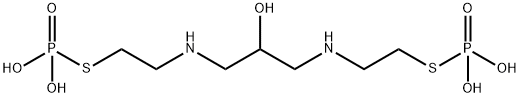 2-[[2-hydroxy-3-(2-phosphonosulfanylethylamino)propyl]amino]ethylsulfa nylphosphonic acid Struktur