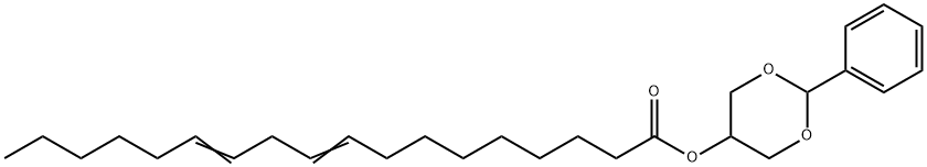 9,12-Octadecadienoic acid 2-phenyl-1,3-dioxan-5-yl ester Struktur