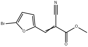 Prop-2-enoic acid, 3-(5-bromo-2-furyl)-2-cyano-, methyl ester Struktur