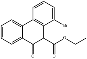 8-Bromo-9,10-dihydro-10-oxo-9-phenanthrenecarboxylic acid ethyl ester Struktur