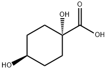 Cyclohexanecarboxylic acid, 1,4-dihydroxy-, cis- (9CI) Struktur