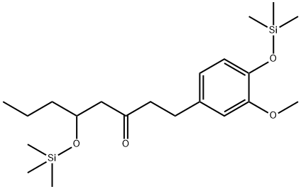 1-[3-Methoxy-4-[(trimethylsilyl)oxy]phenyl]-5-[(trimethylsilyl)oxy]-3-octanone Struktur