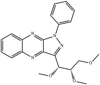 1-Phenyl-3-[(1R,2S)-1,2,3-trimethoxypropyl]-1H-pyrazolo[3,4-b]quinoxaline Struktur