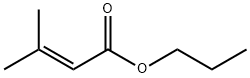 3-Methyl-2-butenoic acid, propyl ester Struktur