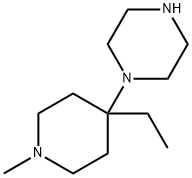 Piperazine, 1-(4-ethyl-1-methyl-4-piperidinyl)- (9CI) Struktur