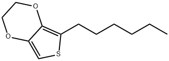 3,4-ethylenedioxyl-2-hexylthiophene Struktur