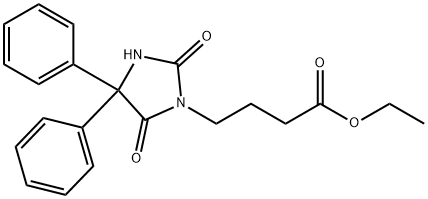 5,5-ジフェニルヒダントイン-3-酪酸エチルエステル 化學(xué)構(gòu)造式