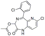 3-(acetoxy)-7-chloro-5-(2-chlorophenyl)-1,3-dihydro-2H-pyrido[3,2-e]-1,4-diazepin-2-one Struktur