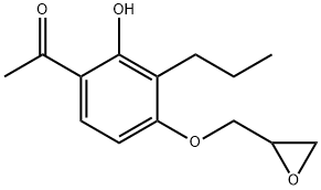 1-[2-HYDROXY-4-(OXIRAN-2-YLMETHOXY)-3-PROPYLPHENYL]ETHAN-1-ONE Struktur