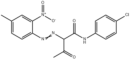 N-(4-chlorophenyl)-2-[(4-methyl-2-nitrophenyl)azo]-3-oxobutyramide Struktur