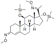 Pregn-4-ene-3,20-dione, 11,17-bis[(trimethylsilyl)oxy]-, bis(O-methylo xime), (11beta)- Struktur