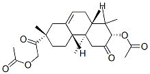 3(2H)-Phenanthrenone, 2-(acetyloxy)-7-[(acetyloxy)acetyl]-1,4,4a,4b,5, 6,7,8,10,10a-decahydro-1,1,4a,7-tetramethyl-, [2S-(2alpha,4aalpha,4bbe ta,7beta,10abeta)]- Struktur