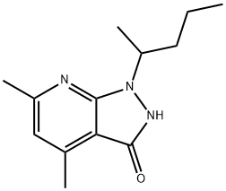 3H-Pyrazolo[3,4-b]pyridin-3-one,1,2-dihydro-4,6-dimethyl-1-(1-methylbutyl)-(9CI) Struktur