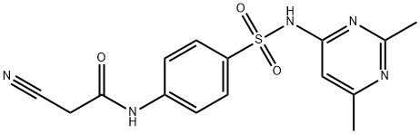 2-cyano-N-(4-{[(2,6-dimethylpyrimidin-4-yl)amino]sulfonyl}phenyl)acetamide Struktur