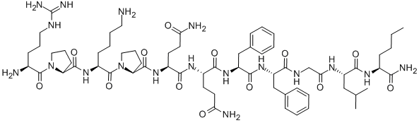 ARG-PRO-LYS-PRO-GLN-GLN-PHE-PHE-GLY-LEU-NLE-NH2 Structure