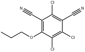 2,5,6-Trichloro-4-propoxy-1,3-benzenedicarbonitrile Struktur