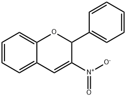 2-Phenyl-3-nitro-2H-1-benzopyran Struktur