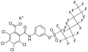 potassium 2,3,4,5-tetrachloro-6-[[[3-[[(heptadecafluorooctyl)sulphonyl]oxy]phenyl]amino]carbonyl]benzoate Struktur