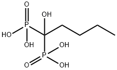 1-hydroxypentane-1,1-bisphosphonate Struktur