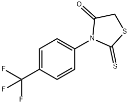 2-thioxo-3-[4-(trifluoromethyl)phenyl]-1,3-thiazolidin-4-one Struktur