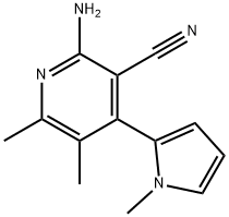 3-Pyridinecarbonitrile,2-amino-5,6-dimethyl-4-(1-methyl-1H-pyrrol-2-yl)-(9CI) Struktur