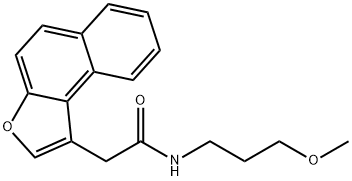 Naphtho[2,1-b]furan-1-acetamide, N-(3-methoxypropyl)- (9CI) Struktur