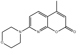 4-methyl-7-morpholino-2H-pyrano[2,3-b]pyridin-2-one Struktur