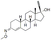 (17R)-17-Hydroxy-19-norpregn-4-en-20-yn-3-one O-methyl oxime Struktur