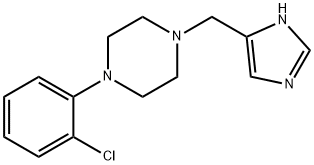 1-(2-CHLOROPHENYL)4(IMIDAZOL-4-YLMETHYL)PIPERAZINE Struktur